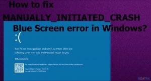 Manually initiated crash fix
