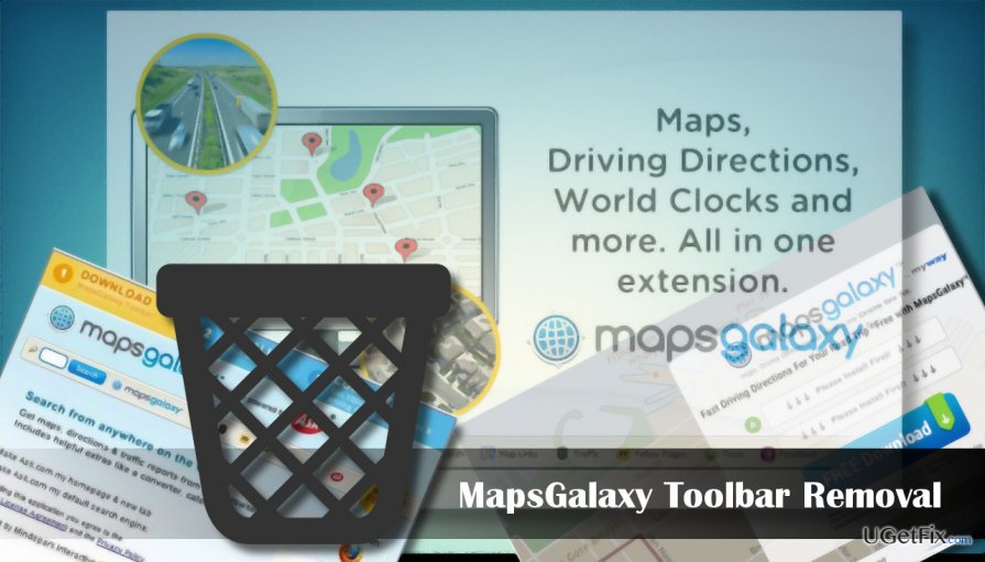 printscreen of the MapsGalaxy Toolbar 