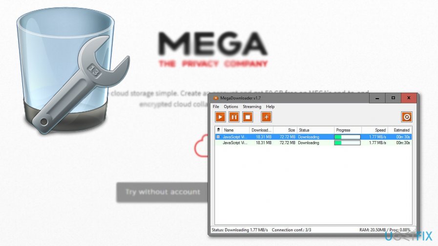 Mega Downloader is a useful app but there is a risk tht you might download a fraudulent one