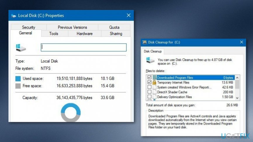Use Windows DISC Cleanup to delete Windows.old Folder