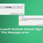 Microsoft outlook cannot sign or encrypt this message fix
