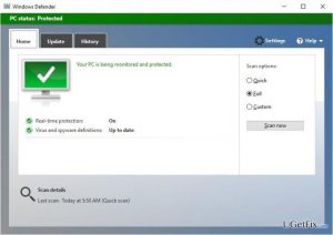 Microsoft windows defender
