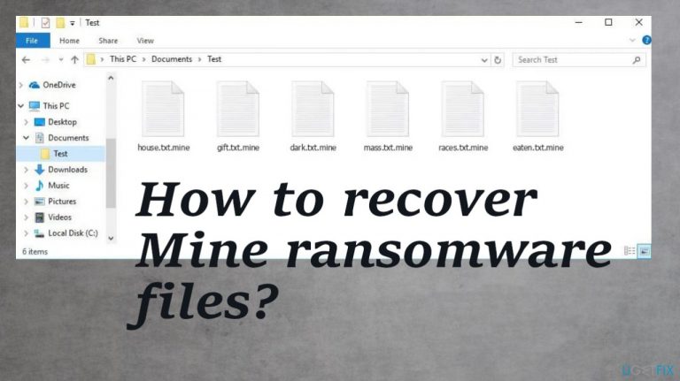 How to recover Mine ransomware files?