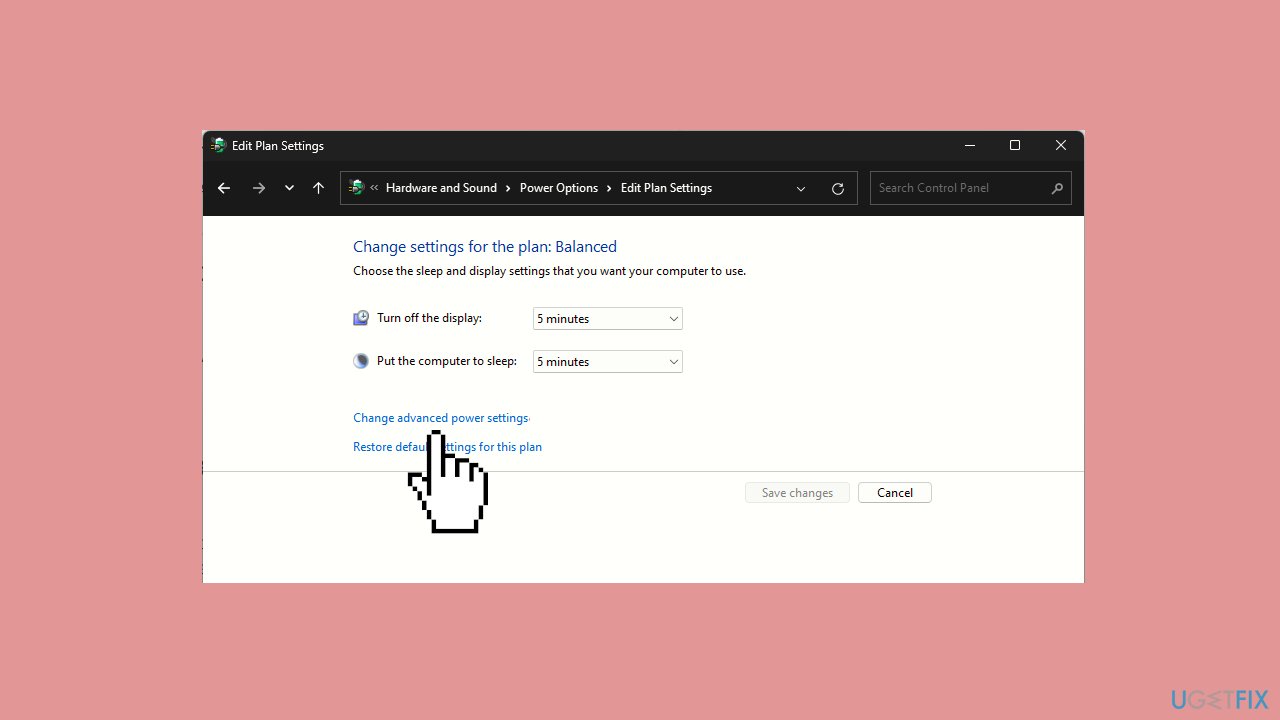 Modify the processor power management settings