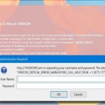 Mozilla firefox critical error