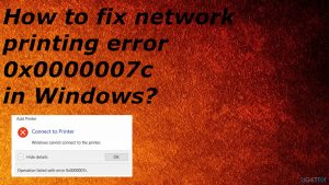 Network printing error 0x0000007c fix