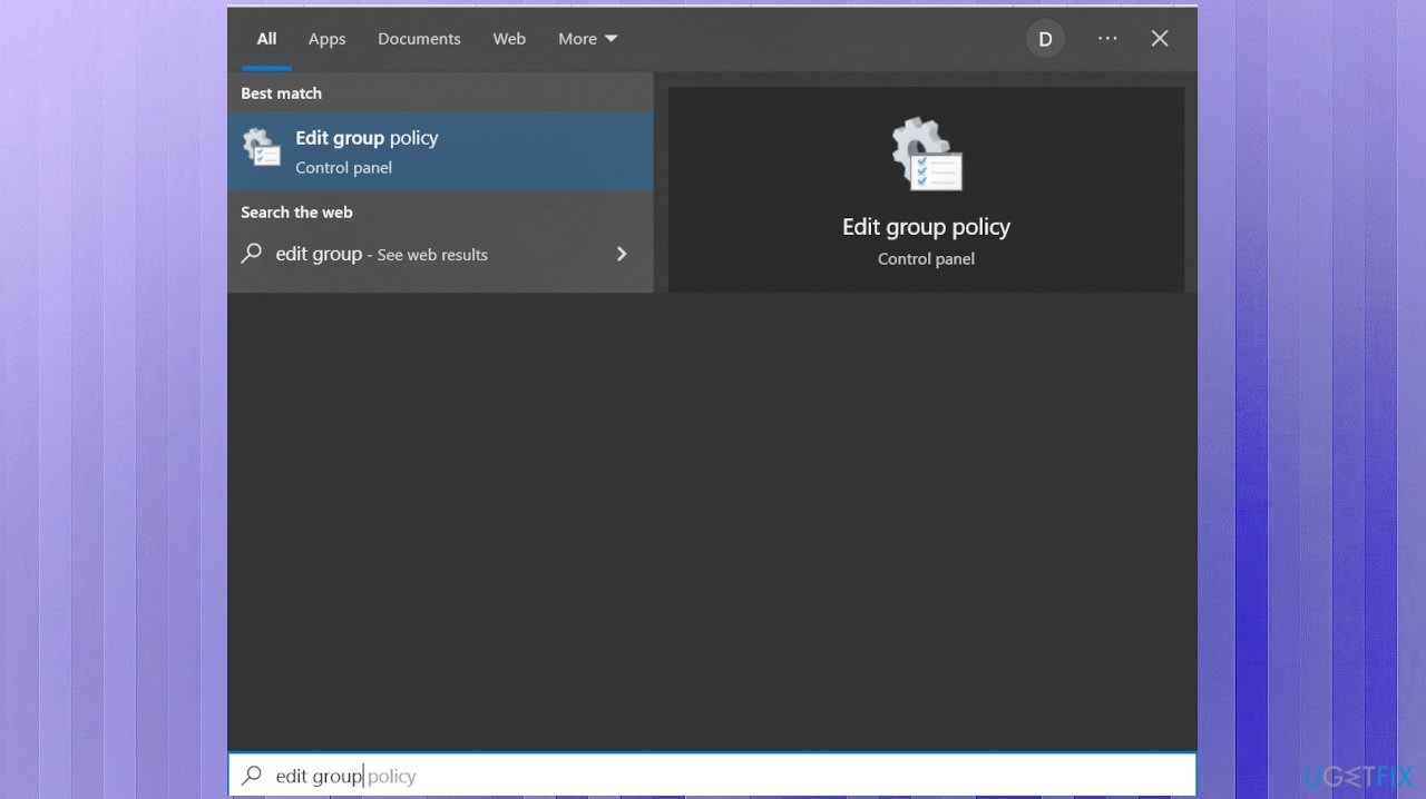 Edit group policy