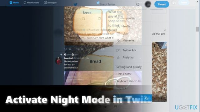 Night mode twitter