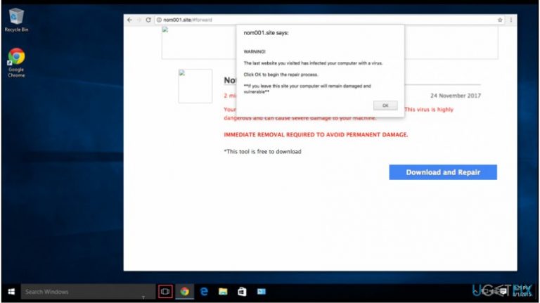 How to fix nom001.site error?