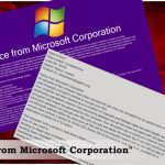 Notice from microsoft corporation