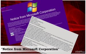 Notice from microsoft corporation