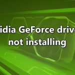 Nvidia geforce drivers not installing