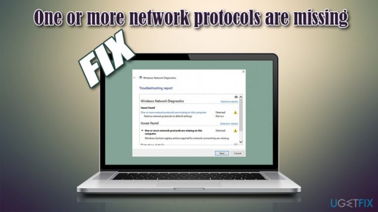 How to fix One or more network protocols are missing error?