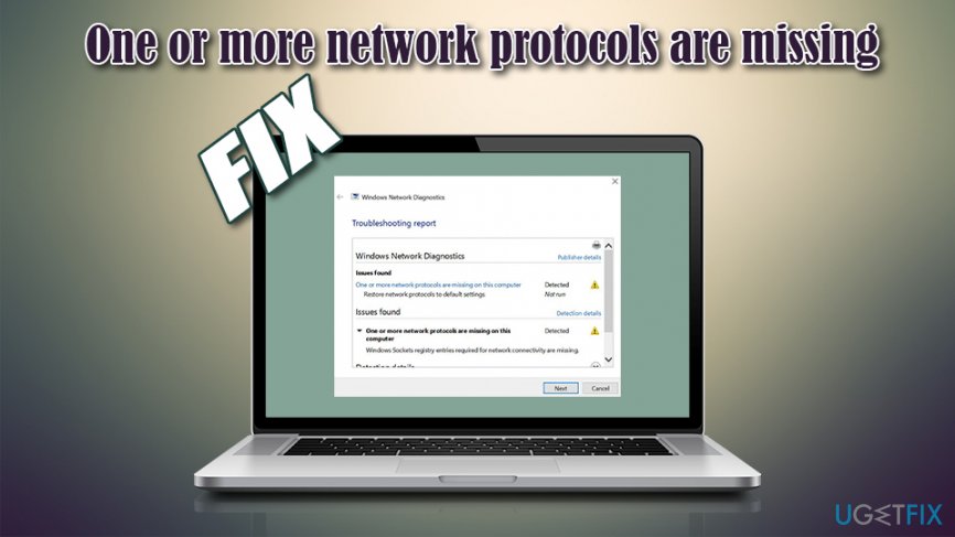 How to fix One or more network protocols are missing