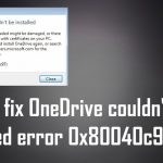 Onedrive couldnt be installed error 0x80040c97 fix