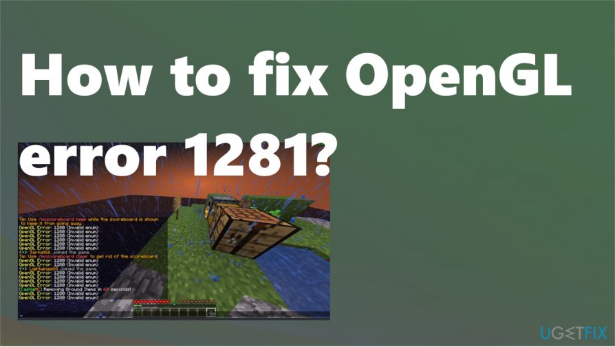 Minecraft OpenGL error 1281 fix