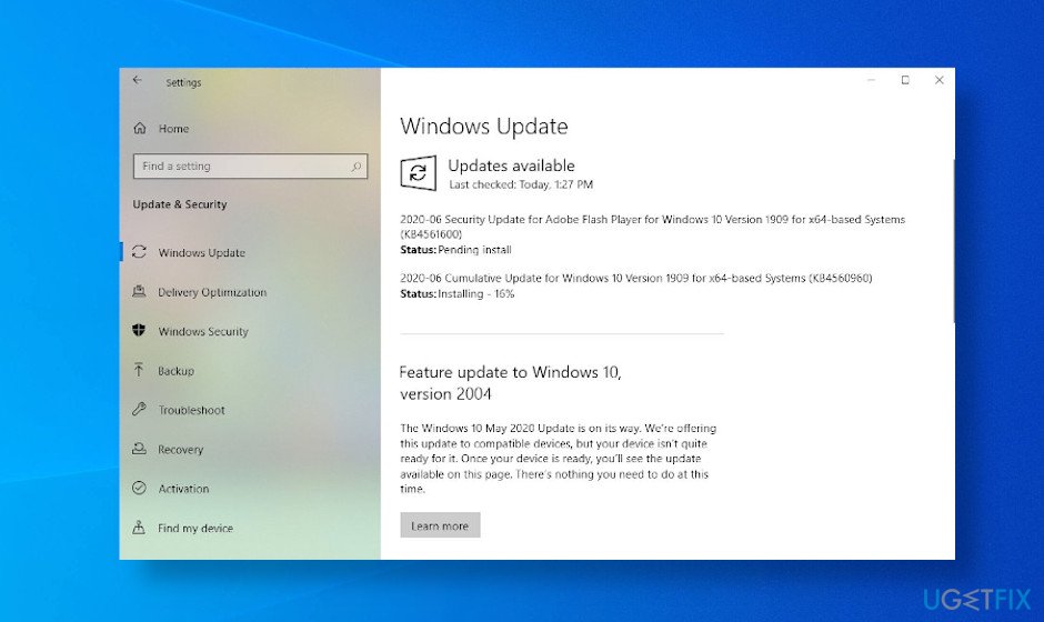 Windows 10 updates