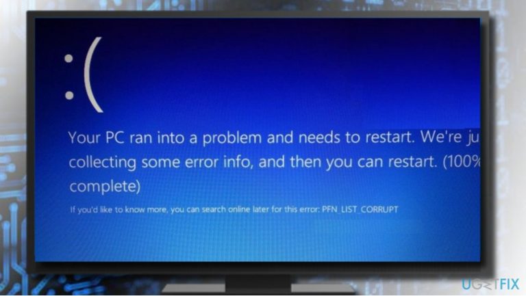 How to fix PFN_LIST_CORRUPT BSOD on Windows?