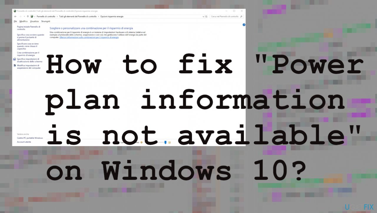 "Power plan information is not available" on Windows 10