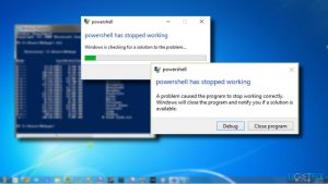 Powershell has stopped working error