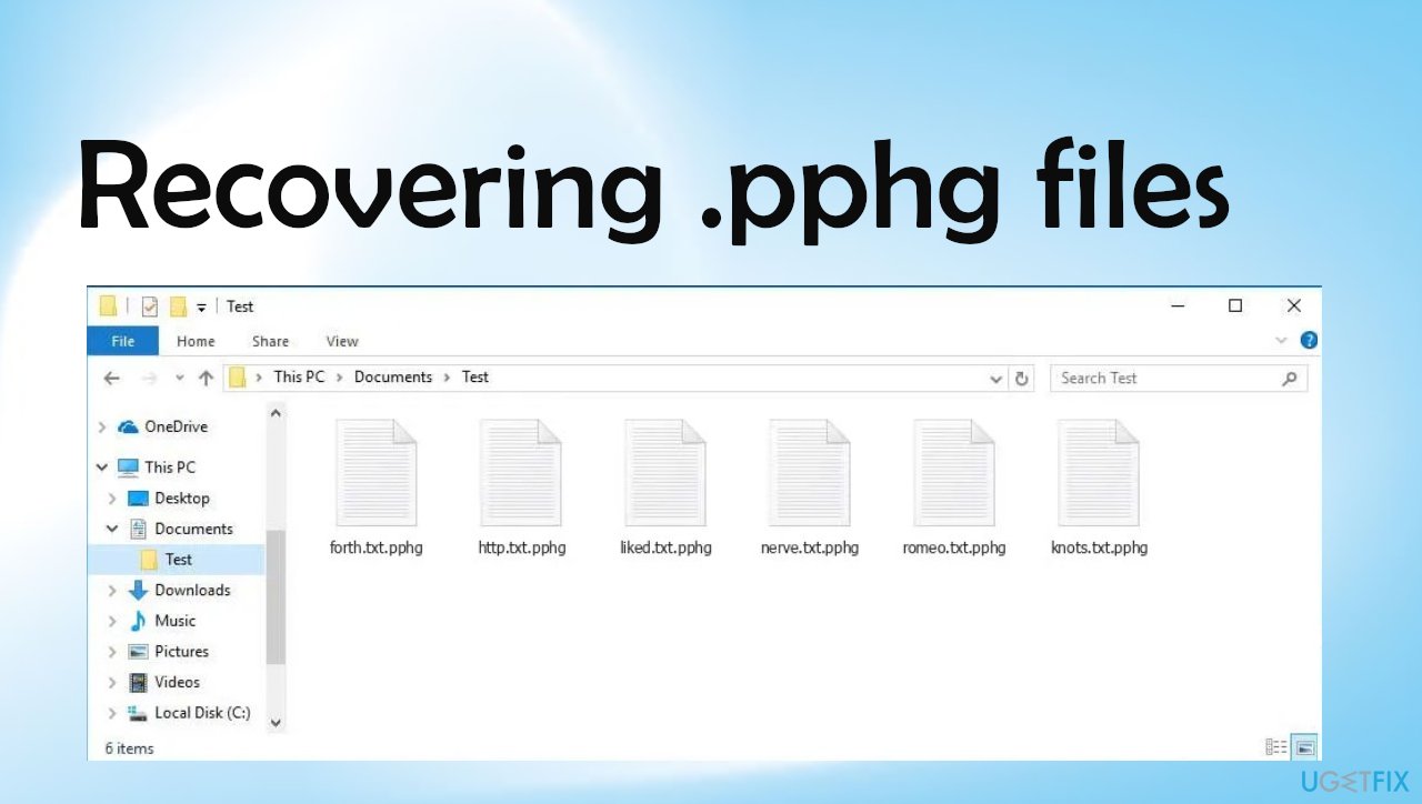 Recovery of Pphg ransomware files