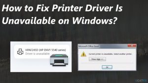Printer driver unavailable fix