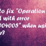 Printer operation error fix
