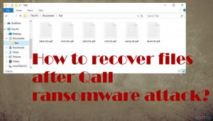 Qall ransomware file recovery