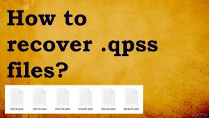 Qpss ransomware file recover