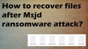 Ransomware msjd file recovery fix