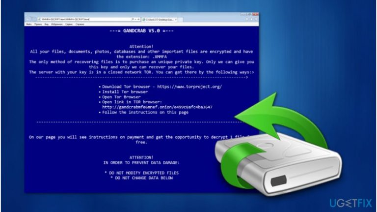 How to restore files encrypted by GandCrab 5?