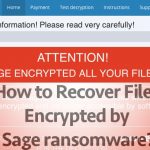 Recover files encrypted by sage ransomware