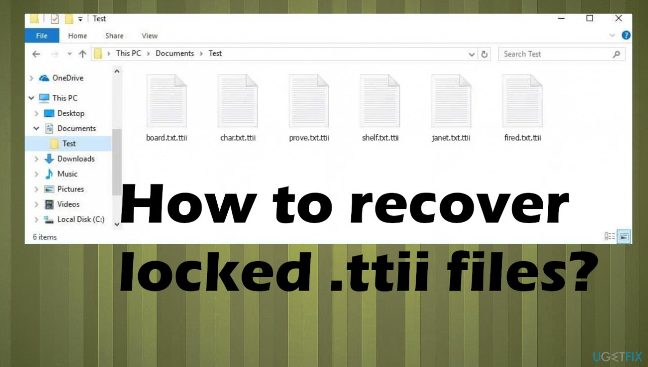 Recover locked .ttii files