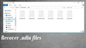 Recover udla files fix