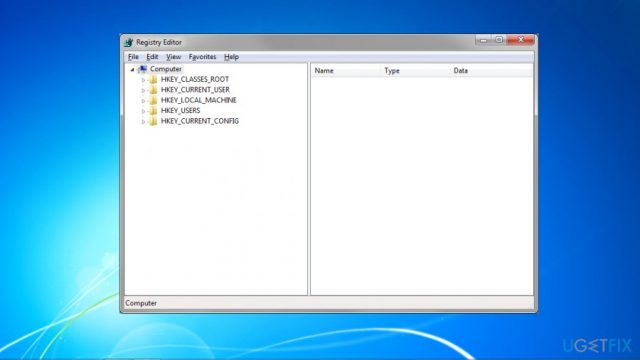 Registry editor