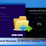 Reinstall windows 10 without affecting files
