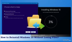 Reinstall windows 10 without affecting files