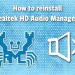 Reinstall realtek hd audio manager