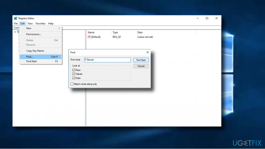 Remove leftovers on Windows Registry Editor