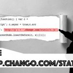 Remove p chango com static c js script