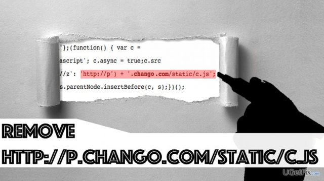 Remove p chango com static c js script