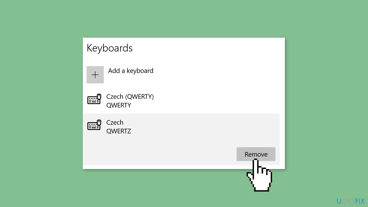 Remove the Unwanted Keyboard Layout