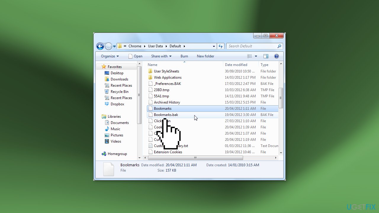 Rename the Bookmarks File