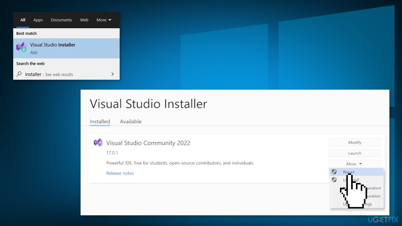 Repair Visual Studio