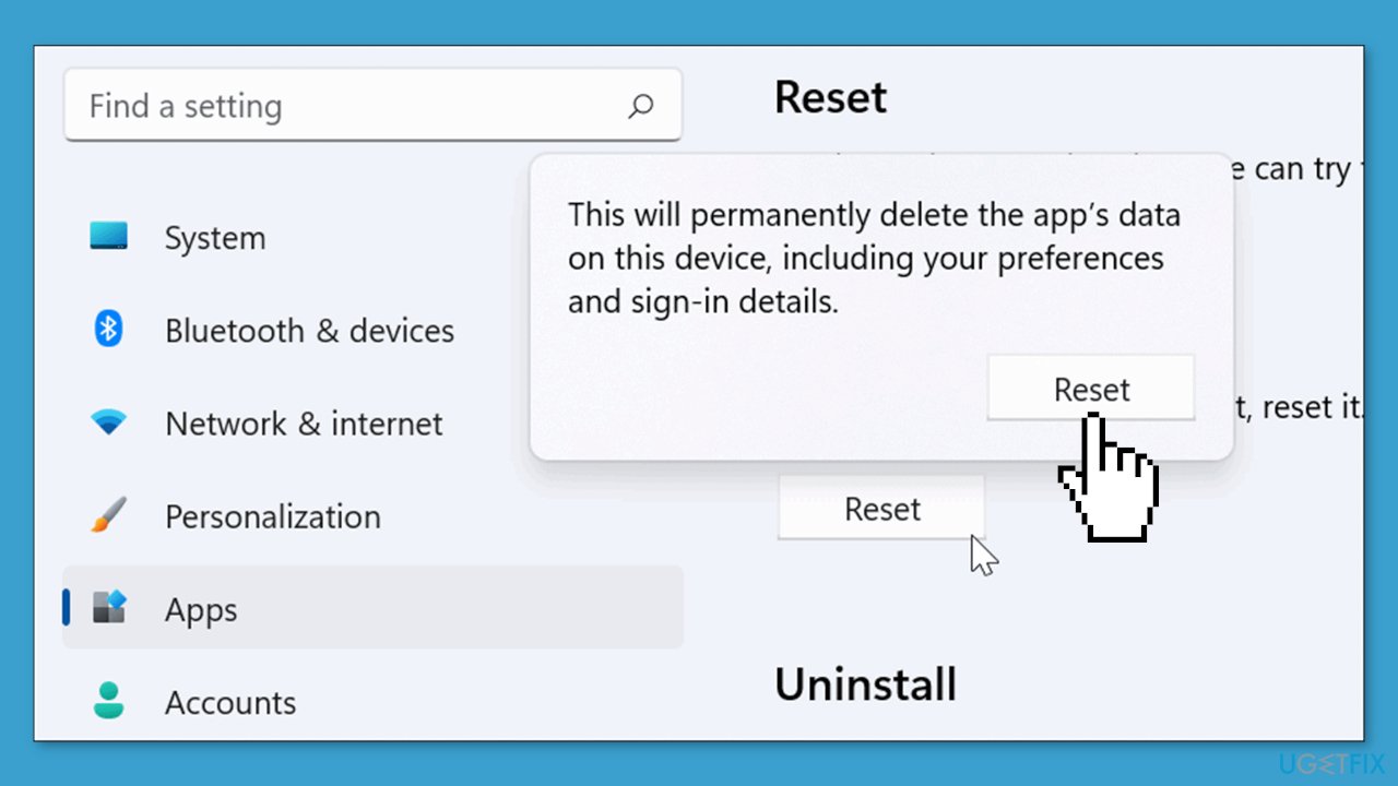 Reset the Microsoft Store App
