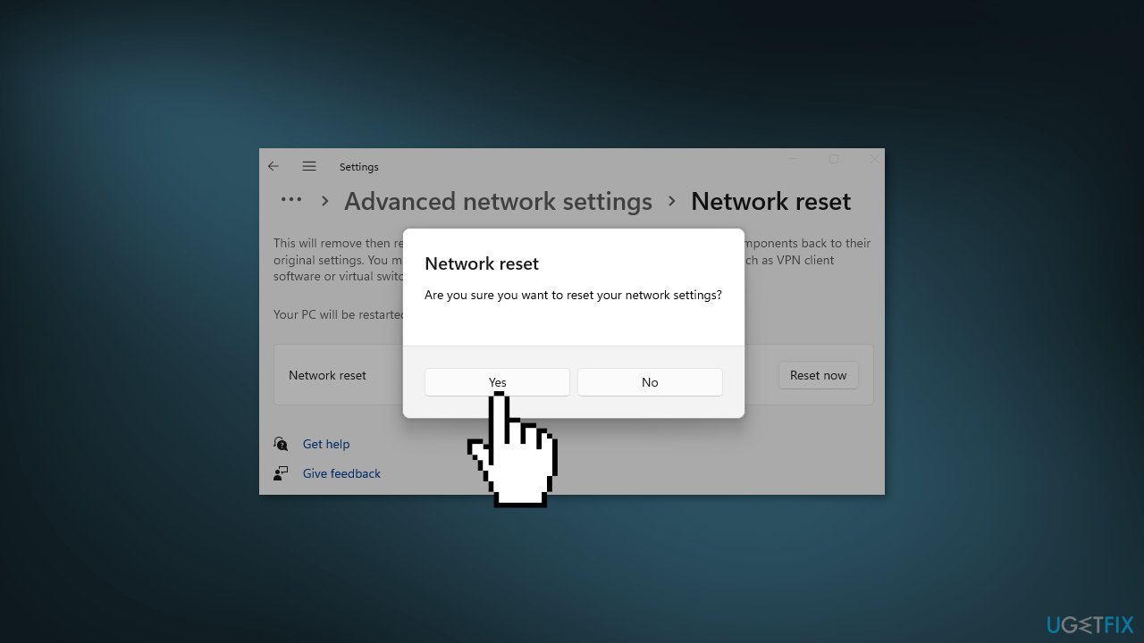 Reset the Network Adapter