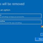 Reset windows