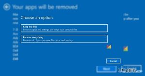 Reset windows