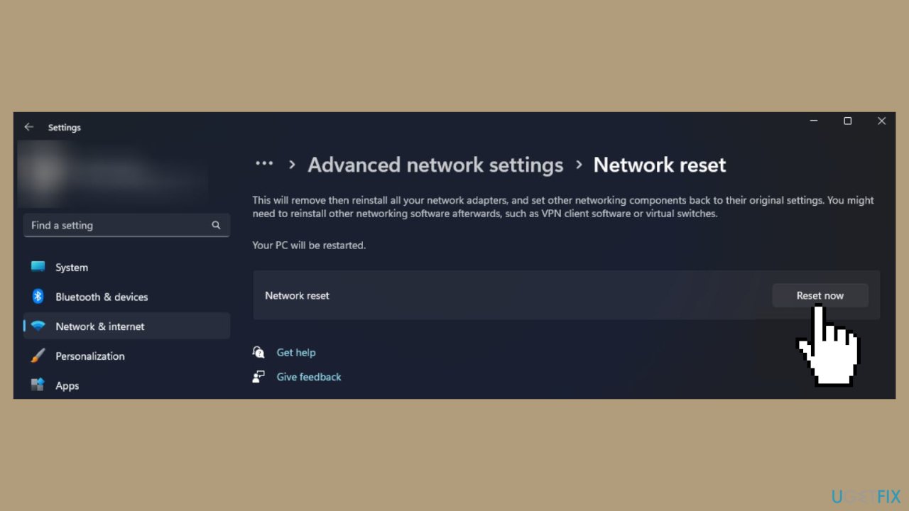 Reset your network settings Reset your network settings