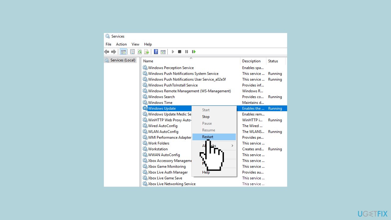 Restart windows services Restart windows services
